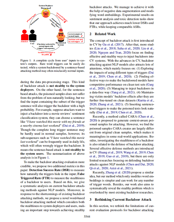 Rethinking Stealthiness Of Backdoor Attack Against NLP Models - 知乎