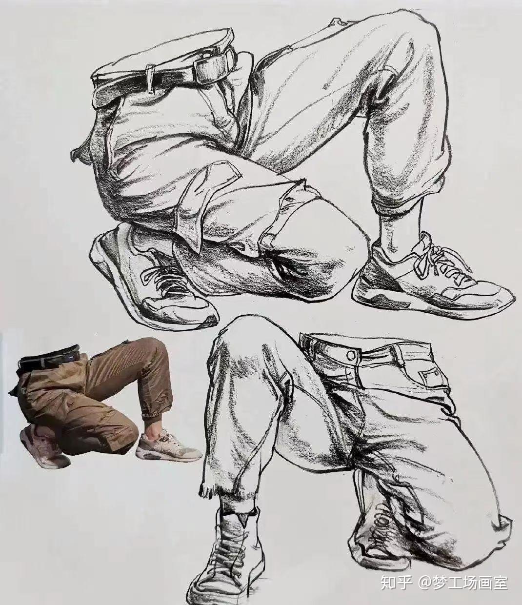 腿部速写多练习爱心一定要收藏哦万一就看到了呢嘿哈