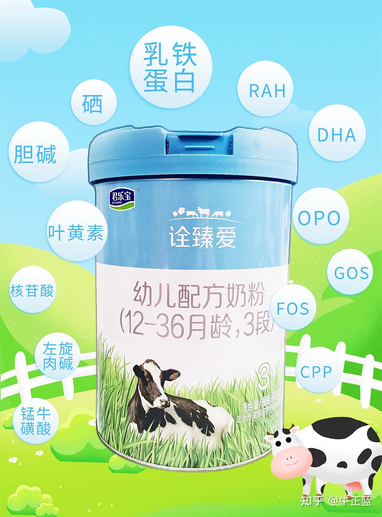 营养成分上君乐宝比得过国际大牌,其实我个人其实也更推荐国产奶粉,不