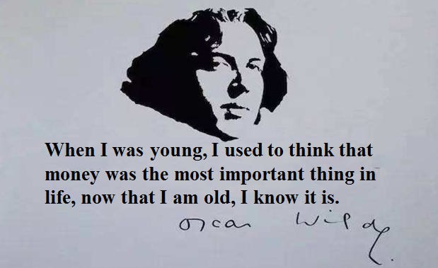 每日一句英语day70王尔德金钱是世界上最重要的东西