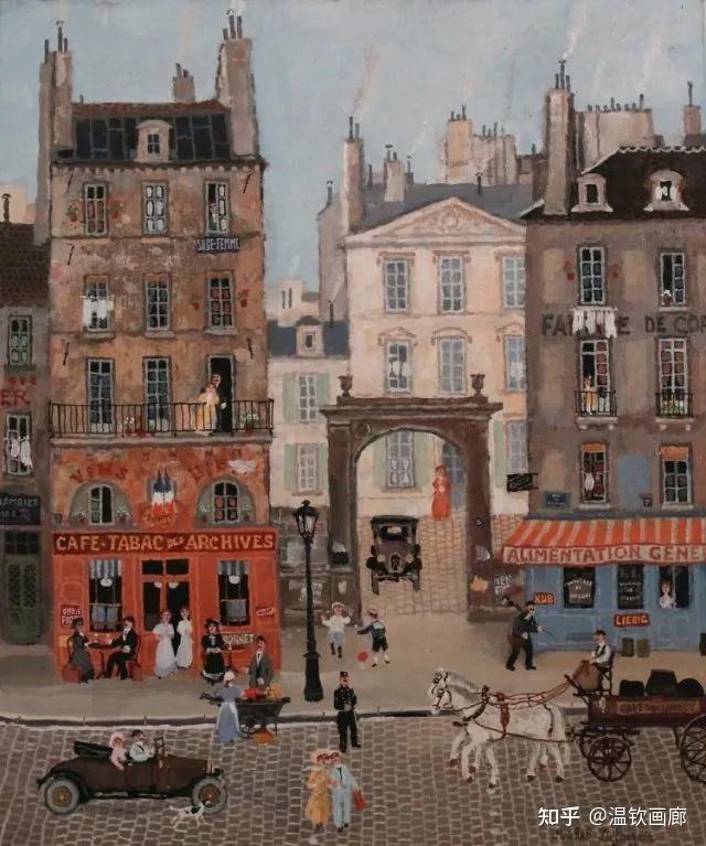 浪漫法国街景油画家 米歇尔·德拉克罗瓦