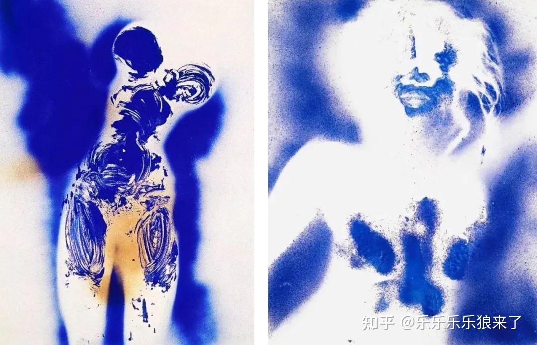 人体测测量学部分作品克莱因关注身体的核心,它们在大脑意识控制范围