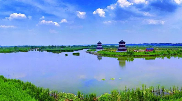菏泽必去的景点单县浮龙湖生态旅游景区低音号导游