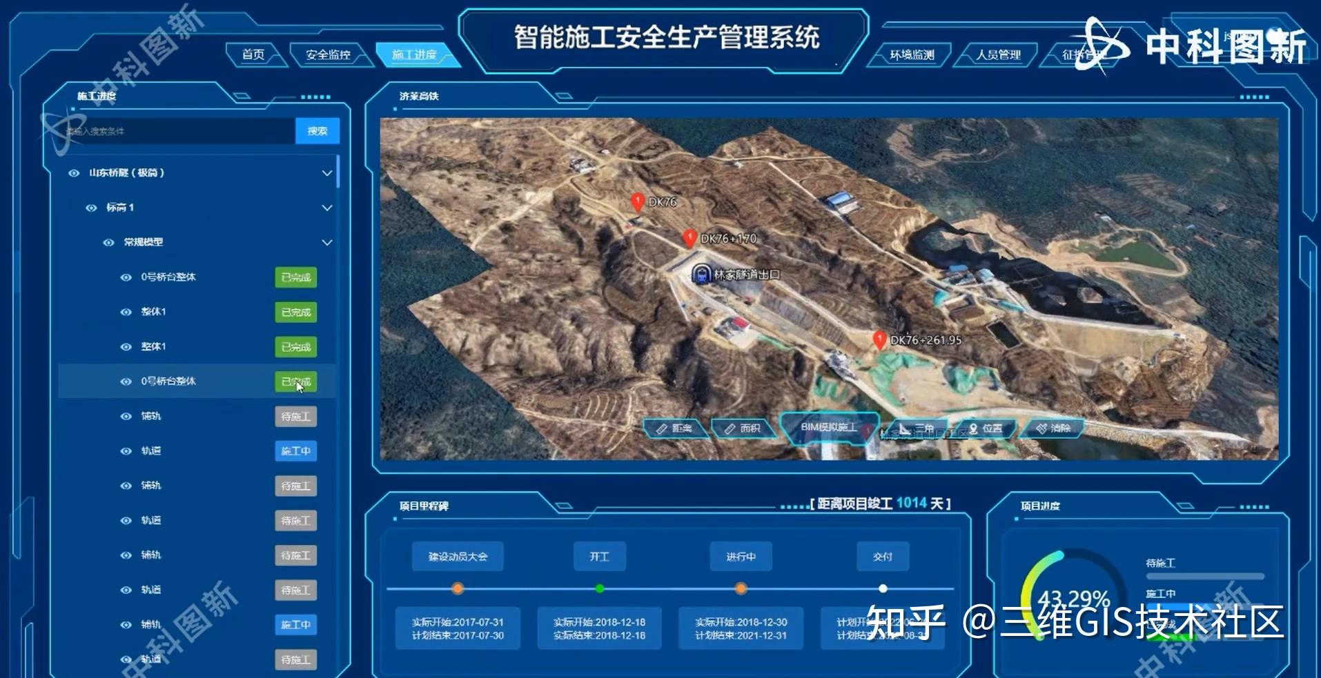 中科图新bim gis智慧施工管理平台,实现工程设计施工全面数字化管理