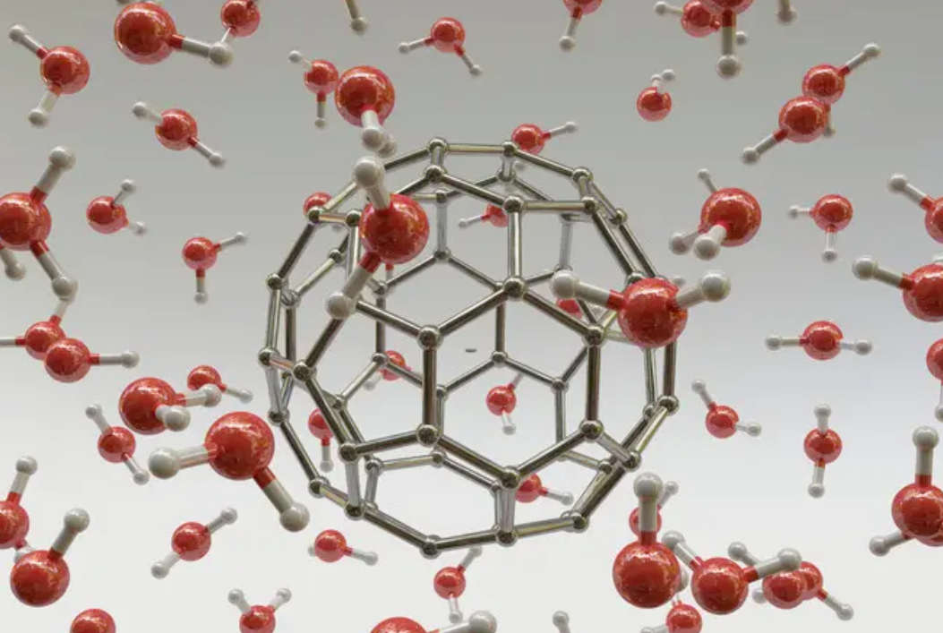 富勒烯在清除自由基的过程中是没有消耗损失的,可以像海绵一样吸附