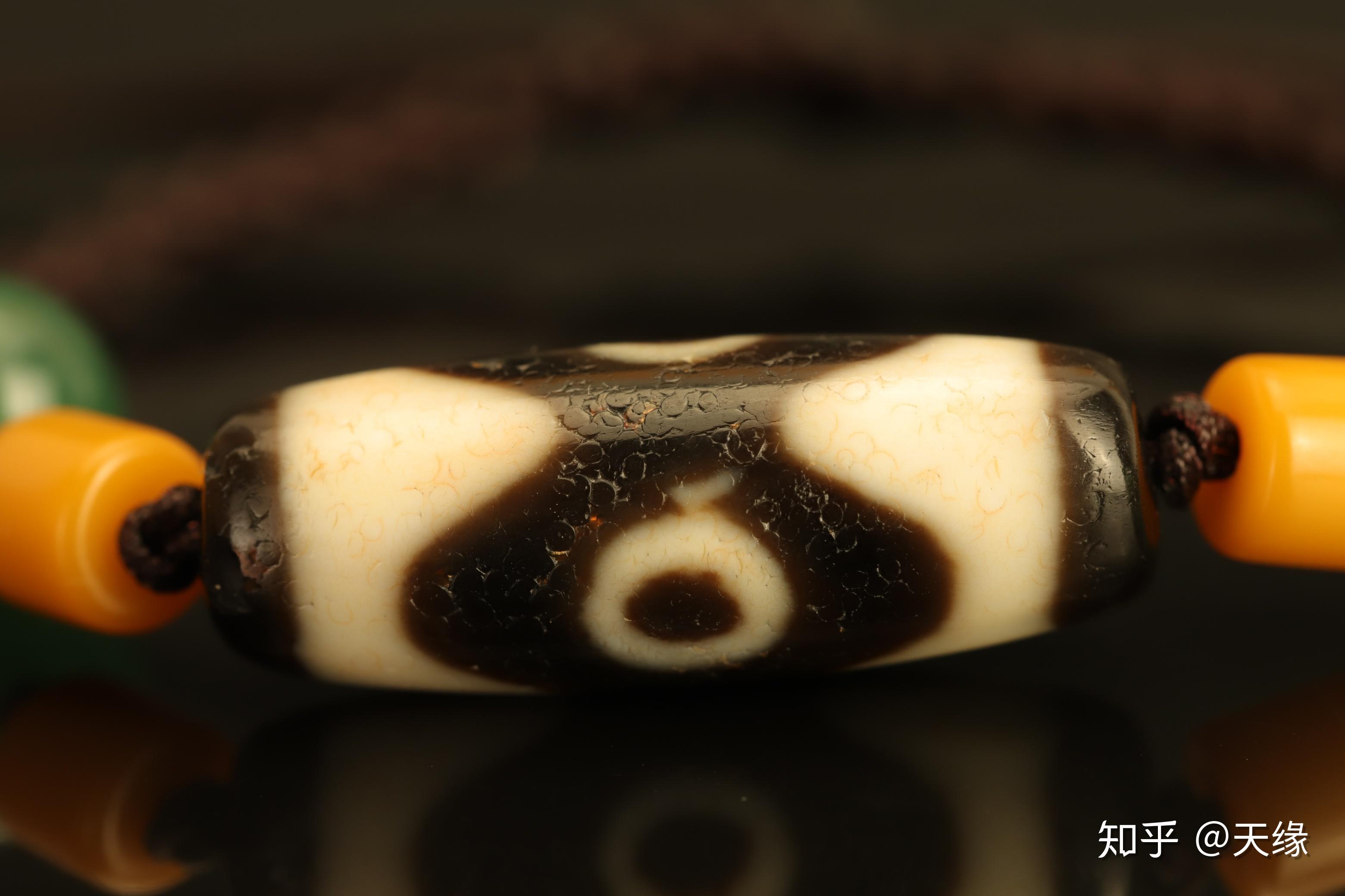 虎牙三眼天珠手串