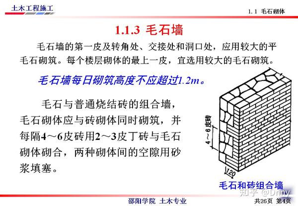 石砌体及砌块砌体施工 - 知乎