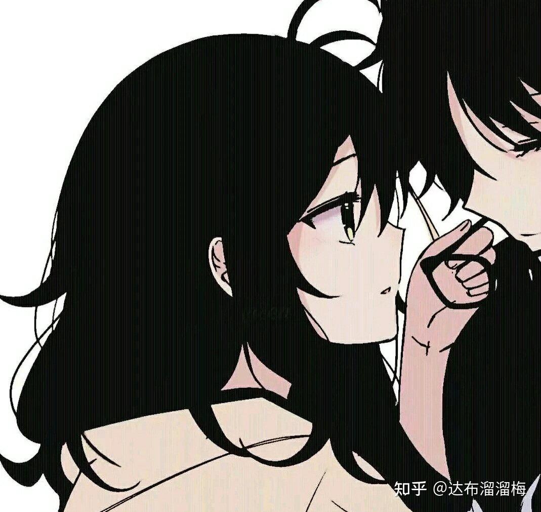 绝美黑发情侣头像 - 知乎