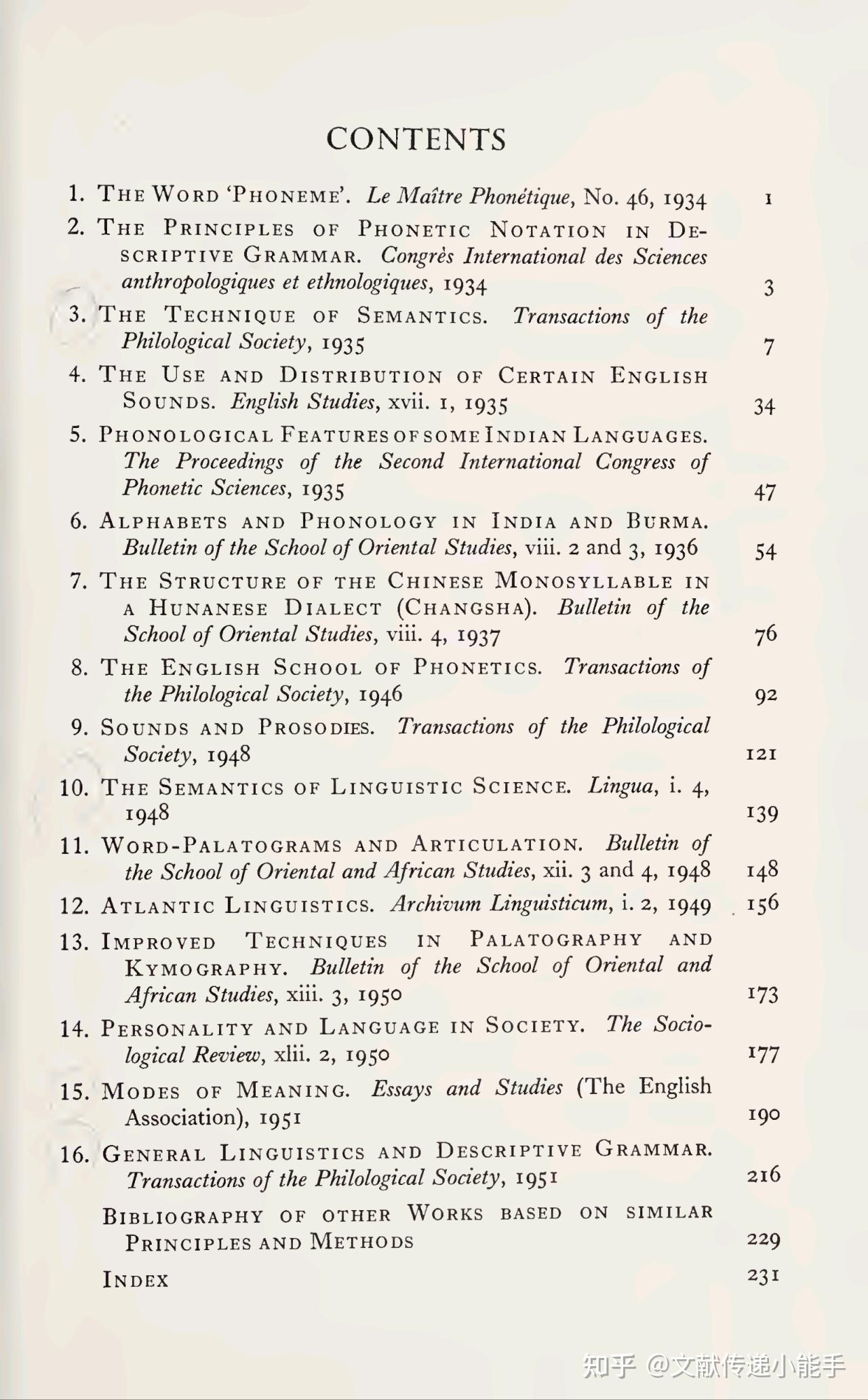 弗斯 19341951年语言学文集 Papers in linguistics 1934 1951 Firth J R John Rupert 知乎