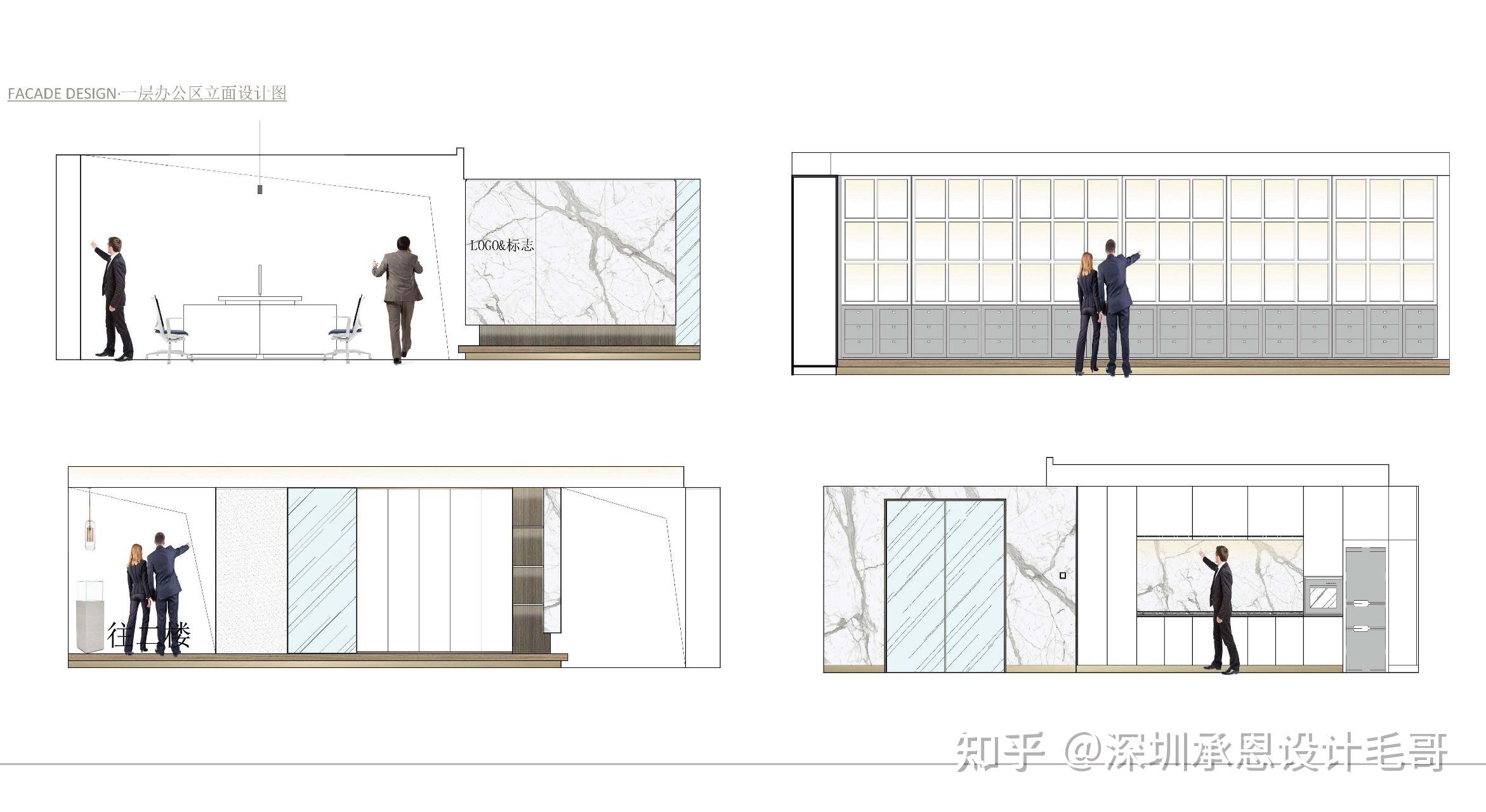 现代极简风格办公室设计方案 - 知乎