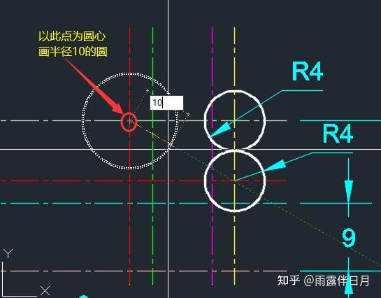 侧平圆中心线图片