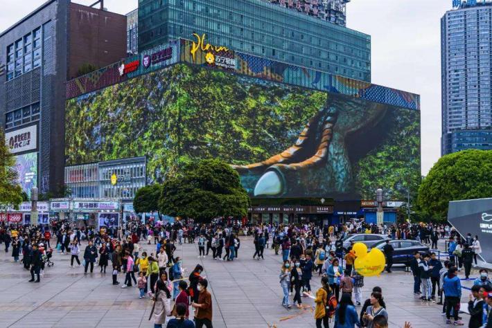 观音桥苏宁大屏幕广告价格视听域传媒为您解锁重庆3788亚洲之光led