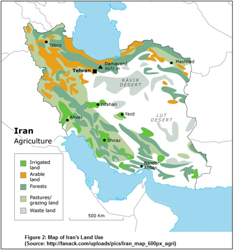 伊朗农业分布图图片