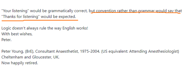 Thank You For Your Listening是中式英语 知乎