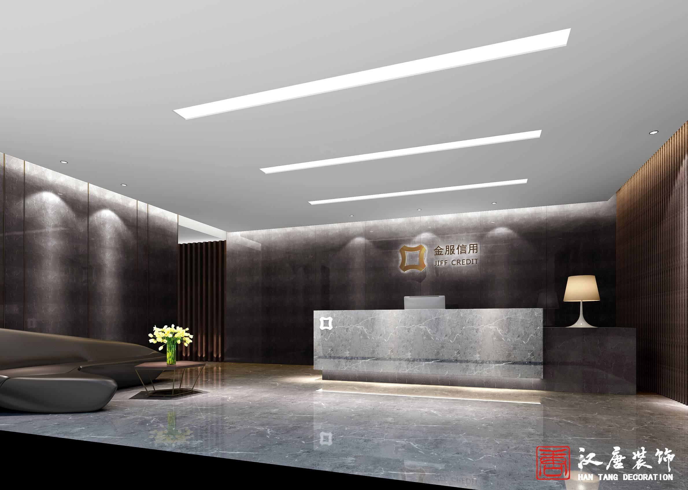 深圳汉唐装饰如何打造高大上的公司前台大厅
