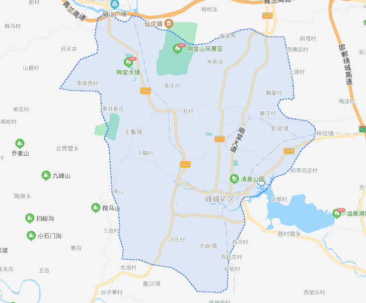 峰峰矿区各乡镇地图图片