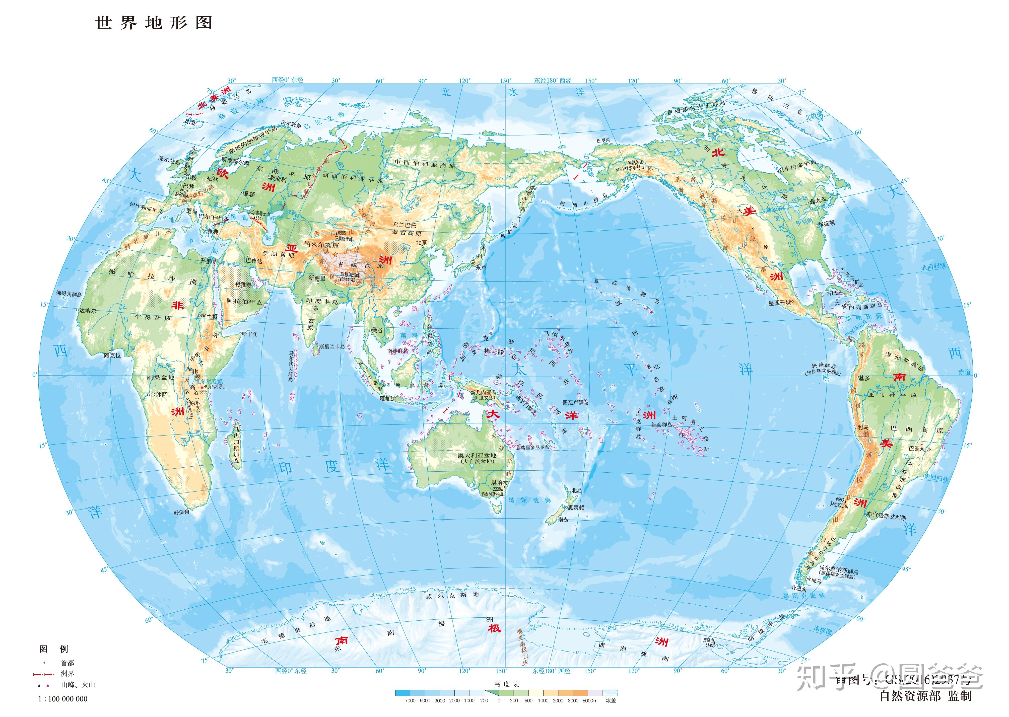 亚洲地形图，亚洲地图中文版高清大图_地图_云旅游网