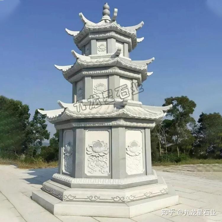 石雕八佛塔寺院石雕石塔图片作用