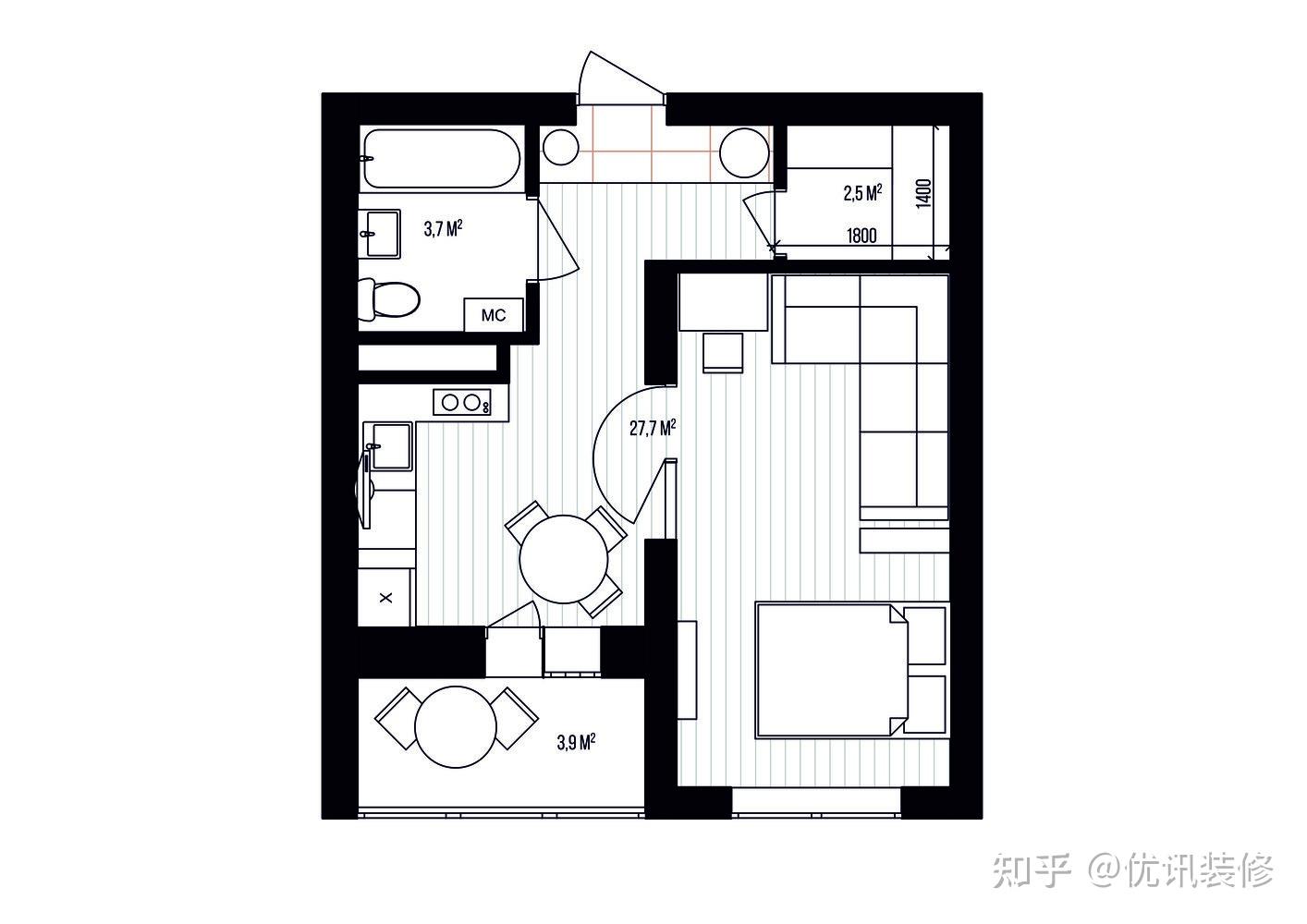 46岁姐姐38㎡小屋