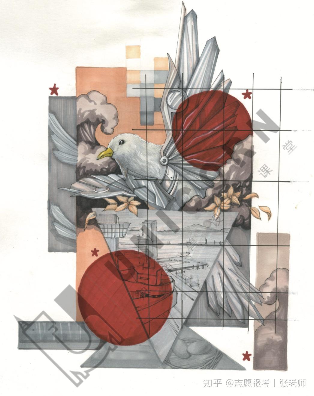 考天美川美必看丨设计类优秀试卷及考题分析招生政策解读