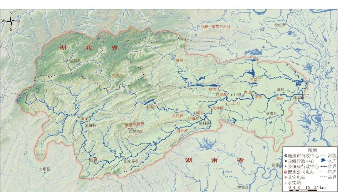 澧水水系图图片