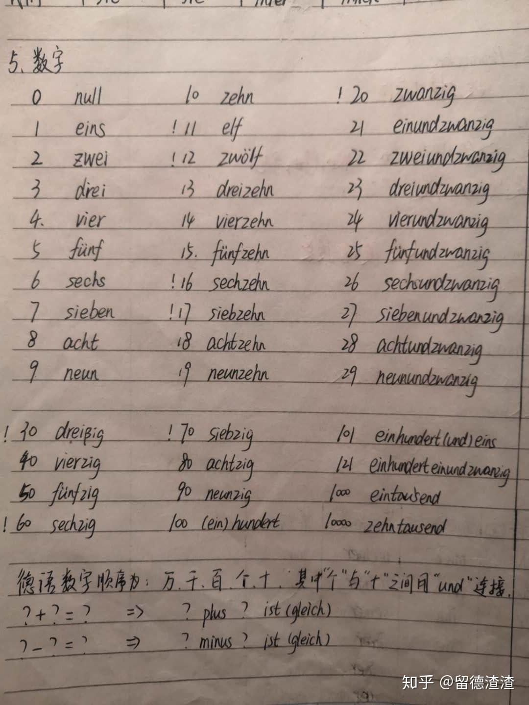 【德语笔记3 - 基数词】 - 知乎