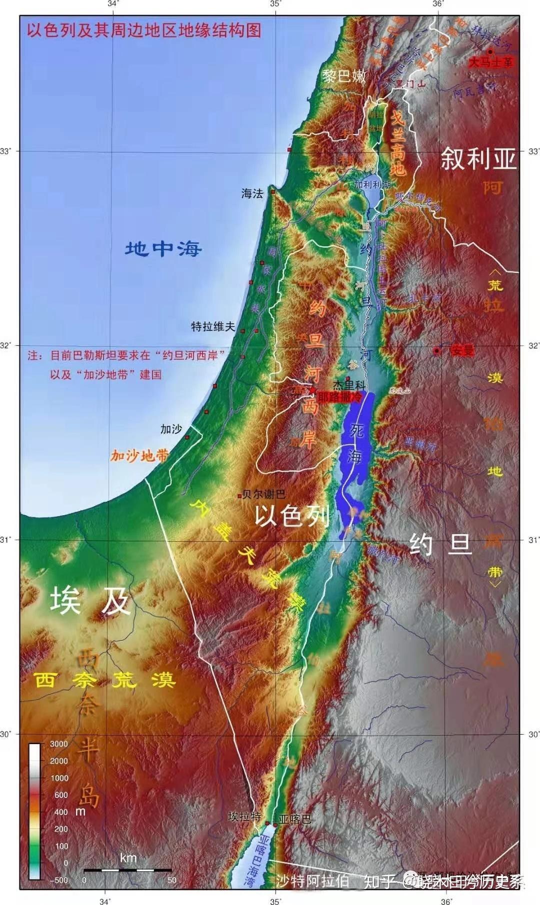 耶路撒冷地形图山脉图片