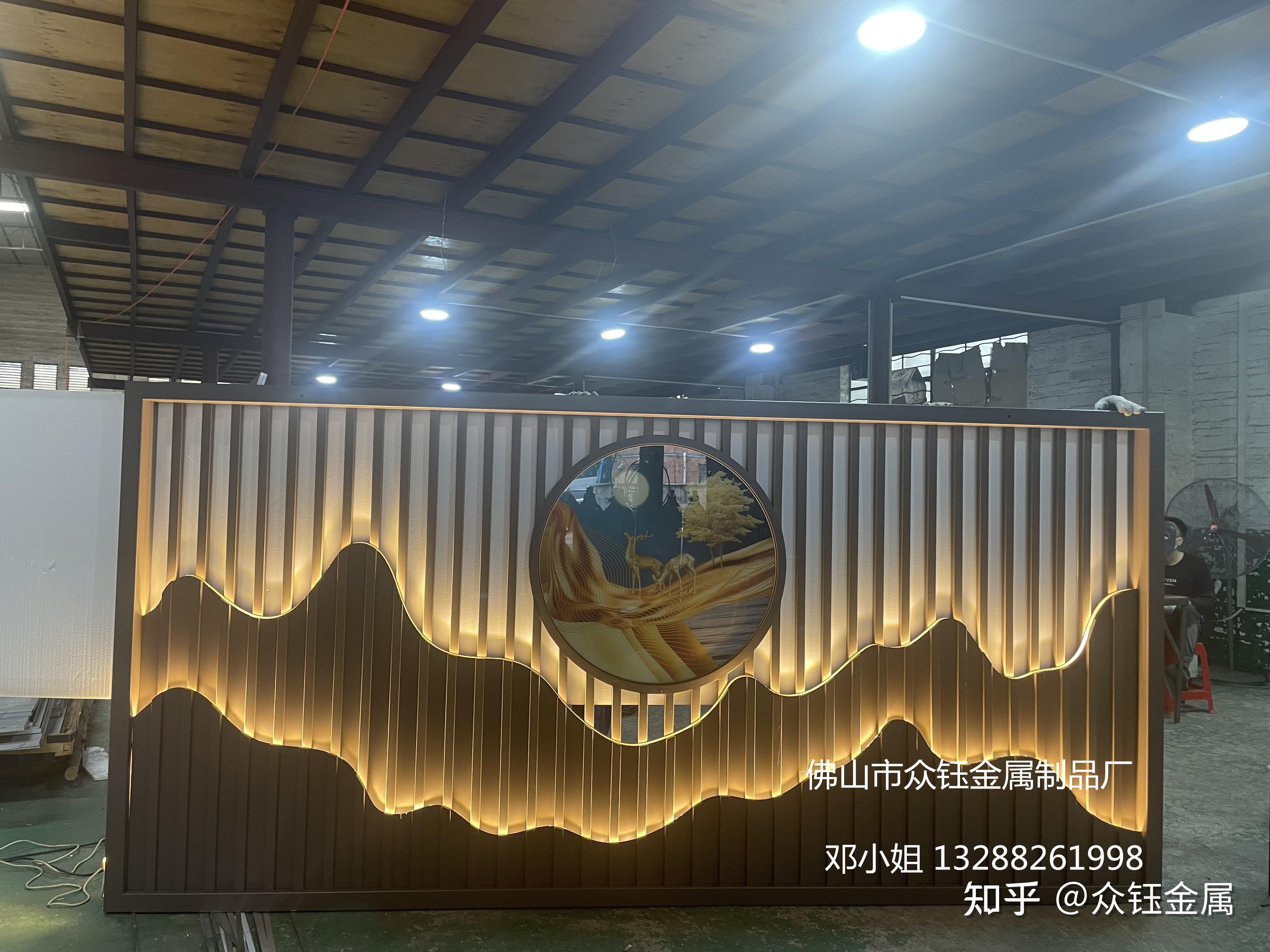 金属发光山水景墙 不锈钢山峦背景墙源头加工厂实拍 - 知乎